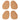 Four beige adhesive pads are arranged in a square on a white background.