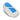 The shoe sole provides traction with textured blue grip pads in a sports shoe.