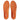 Orange insoles labeled ossole ATHLETE lie on a flat surface.