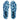 Pair of insoles with blue abstract patterns for climate protection and comfort.