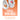 White sneakers hold patterned balls, with text Fits All Shoe Sizes. Orange background.