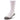 A sock is displayed standing upright on a white background.