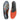 Orthopedic insoles support feet on a flat surface with textured and patterned surfaces.