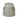A grey ceramic holder with toothpicks inside in a white background.