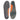 Footbed supports foot arch in shoe sole on a neutral background