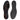 The insoles are placed side by side, featuring a textured black surface with red accents on one and branding on the other.