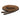 Brown leather strip coiled neatly on a white background.